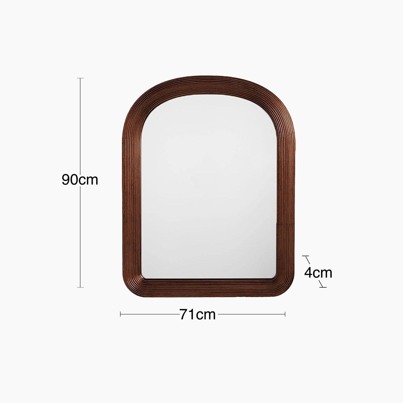 Ciara Medium Arch Wall Mirror | Walnut