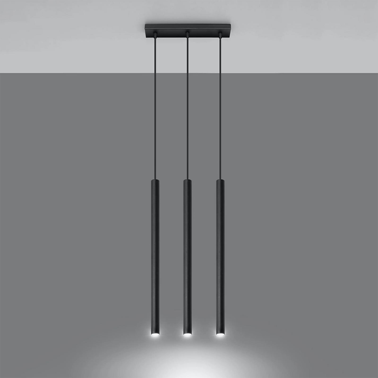 Brynn 3 Light Linear Pendant Light | Black