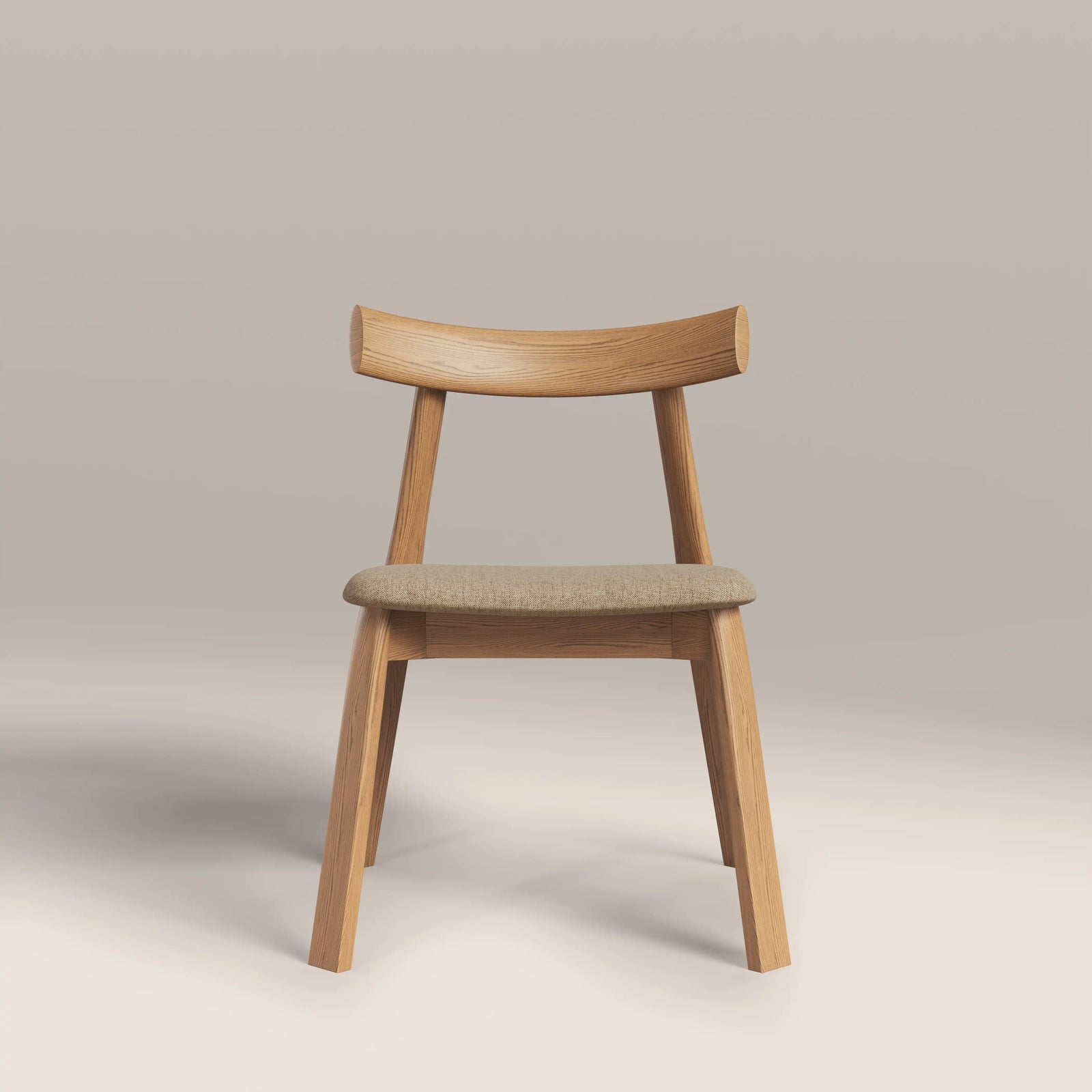 Clyde Wooden Dining Chair | Latte Sustainable Fabric & Oak