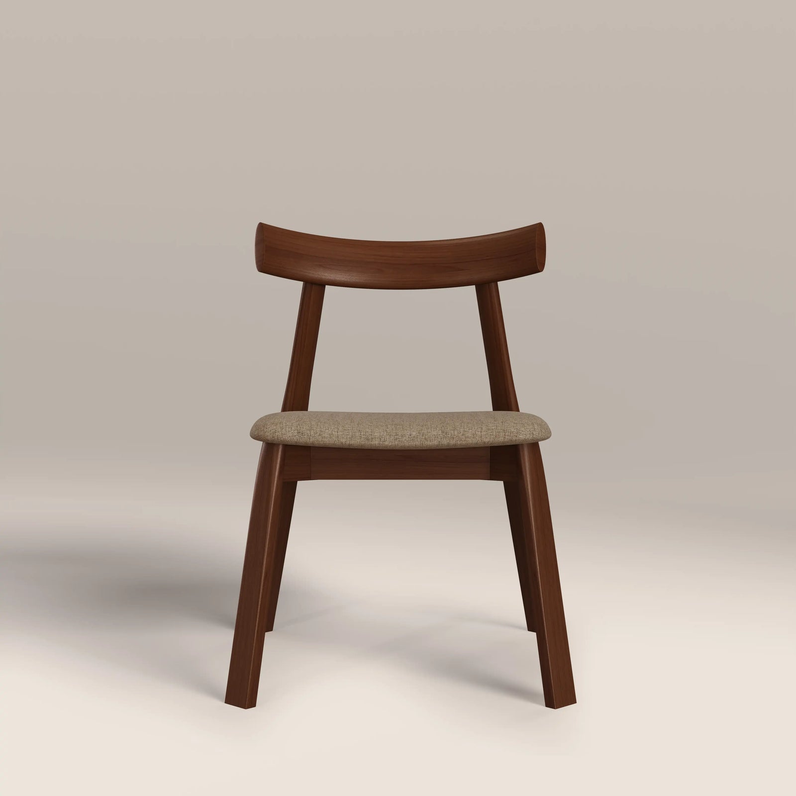 Clyde Wooden Dining Chair | Latte Sustainable Fabric & Walnut