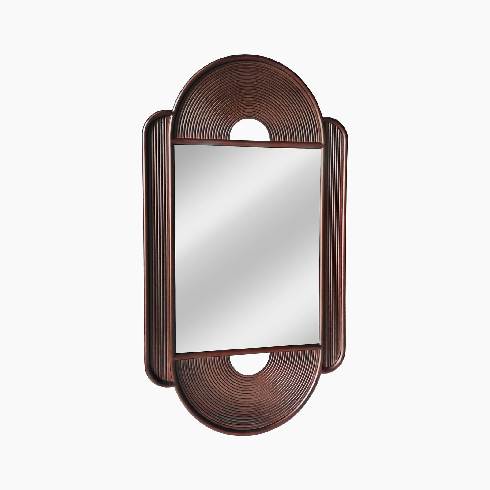 Akin Oval Wall Mirror | Walnut
