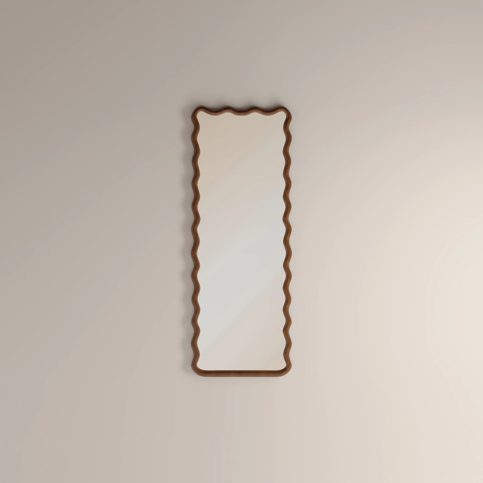 Osaka Wavy Full Length Mirror, 180 x 80 cm | Walnut