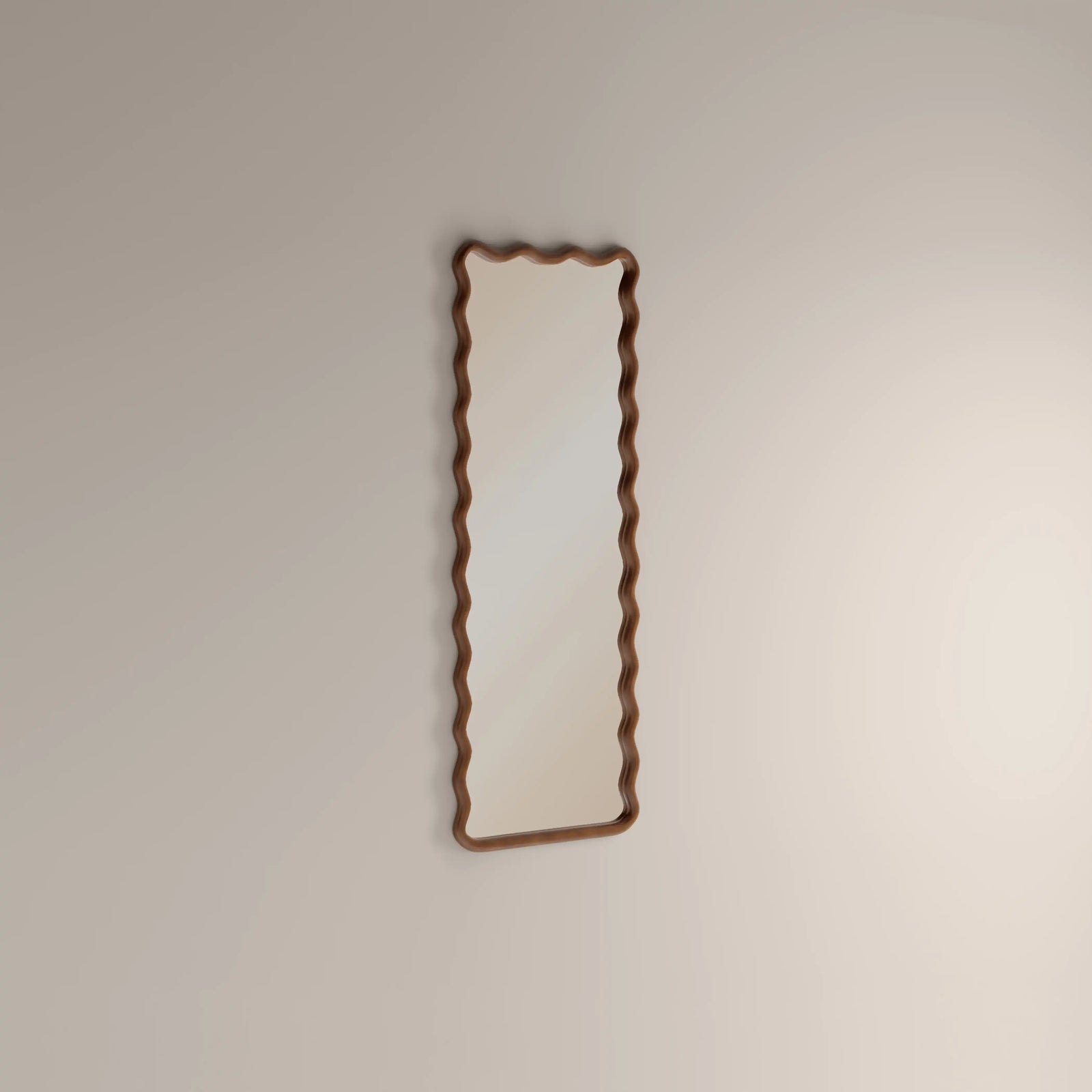 Osaka Wavy Full Length Mirror, 180 x 80 cm | Walnut