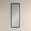 Osaka Wavy Full Length Mirror, 180 x 80 cm | Walnut