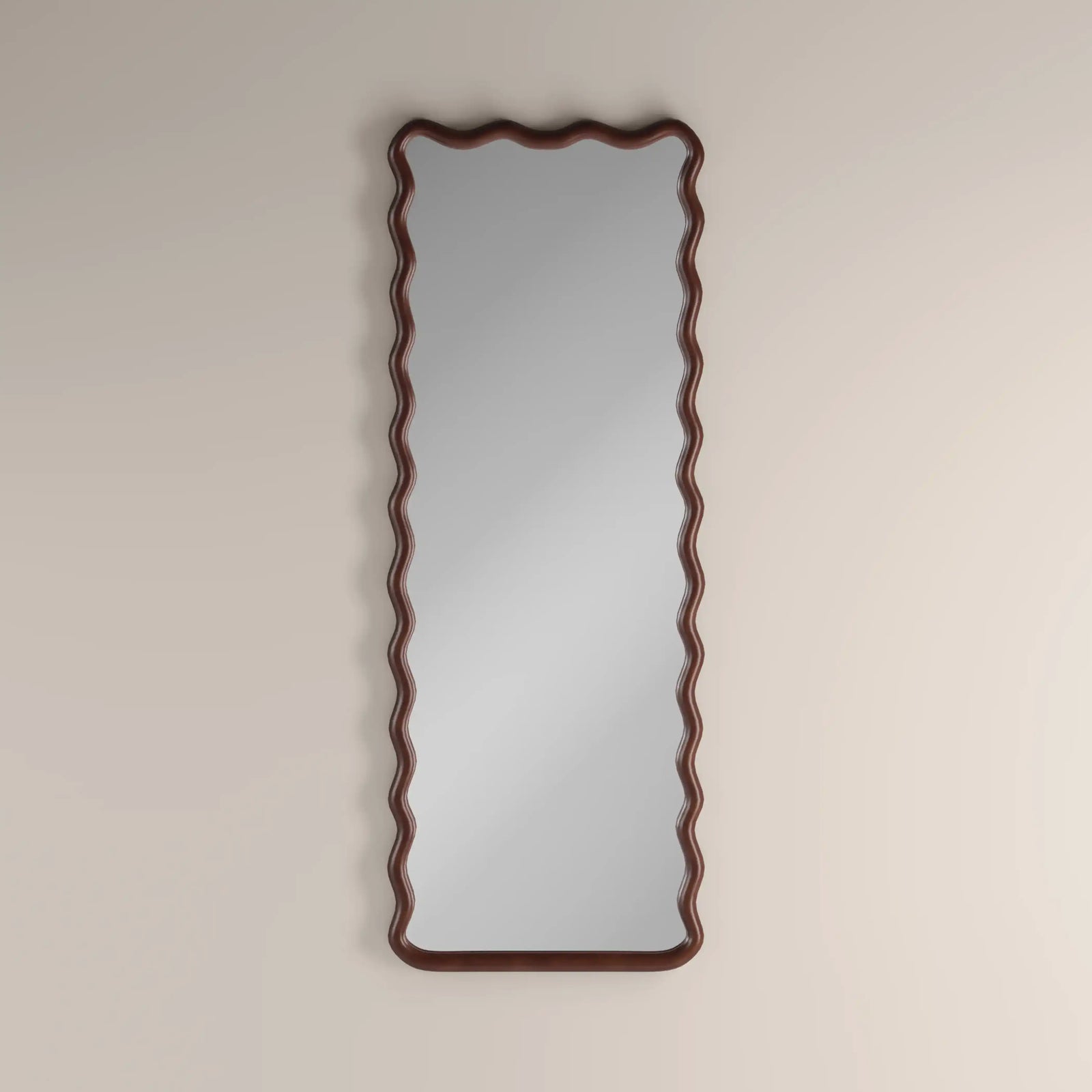 Osaka Wavy Full Length Mirror, 180 x 80 cm | Walnut