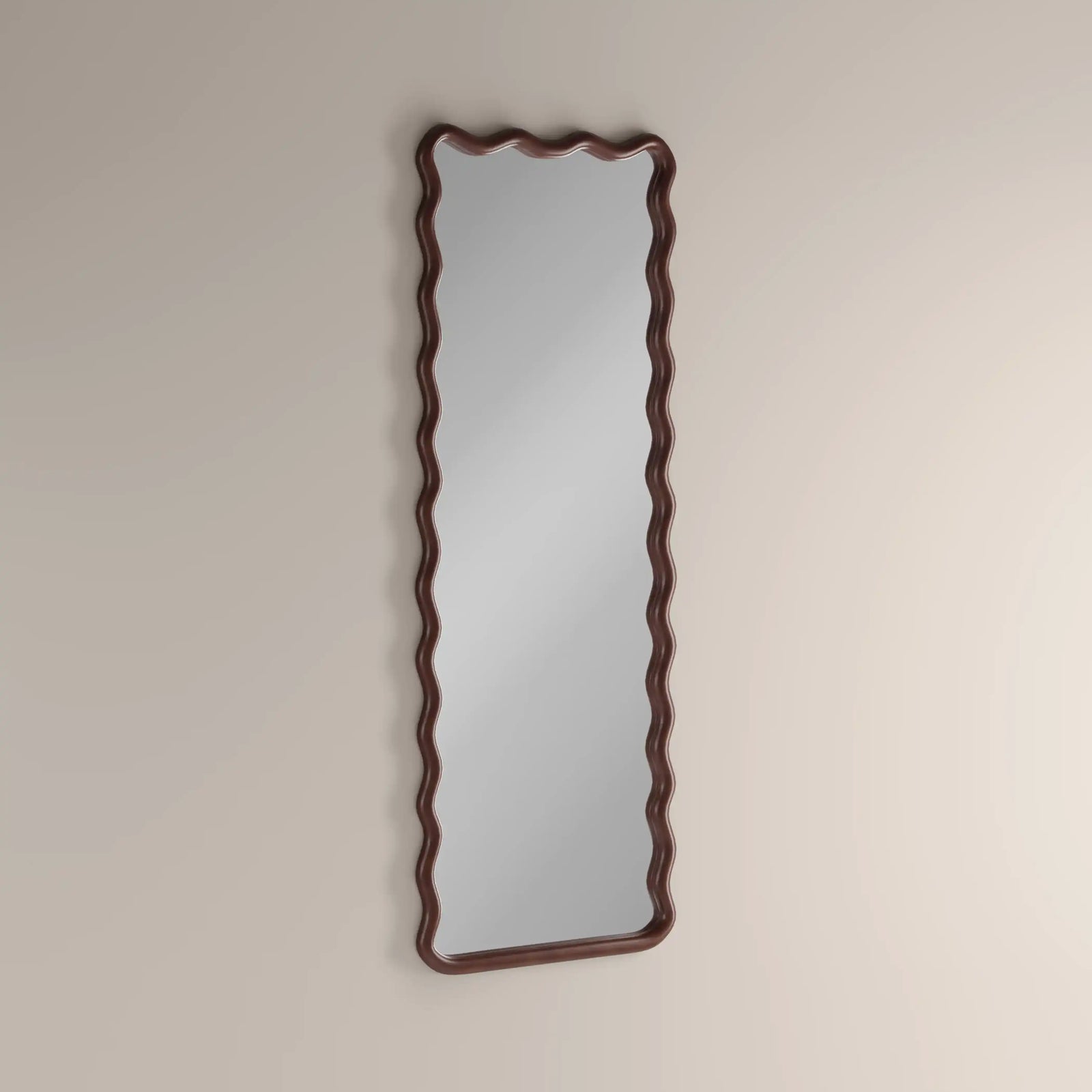 Osaka Wavy Full Length Mirror, 180 x 80 cm | Walnut