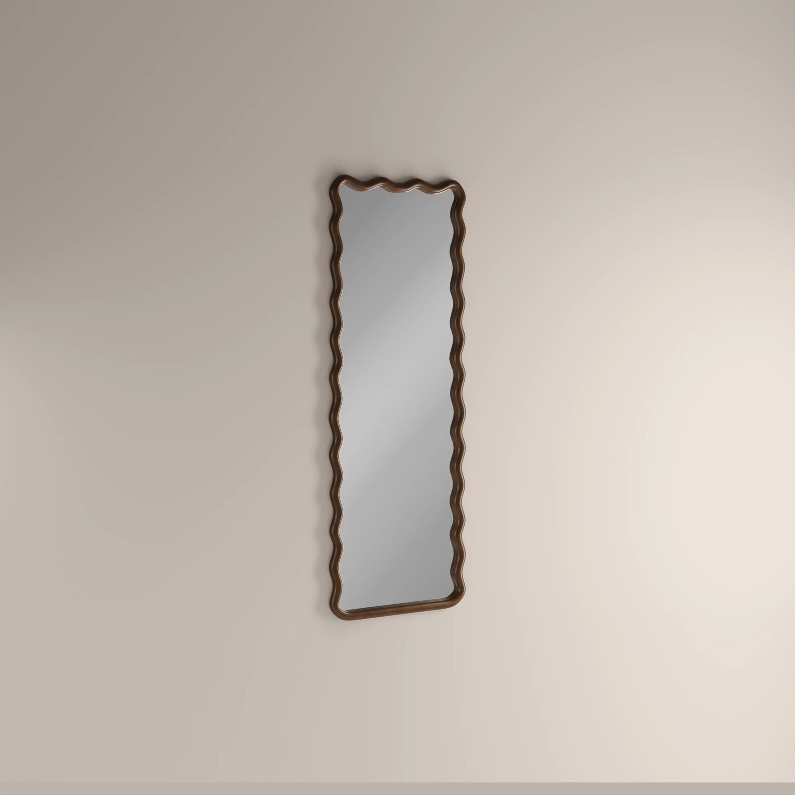 Osaka Wavy Full Length Mirror, 180 x 80 cm | Walnut