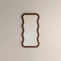 Ridley Wavy Full Length Mirror, 178 x 90 cm | Walnut