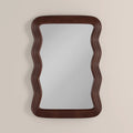 Ridley Wavy Wall Mirror, 101 x 71 cm | Walnut