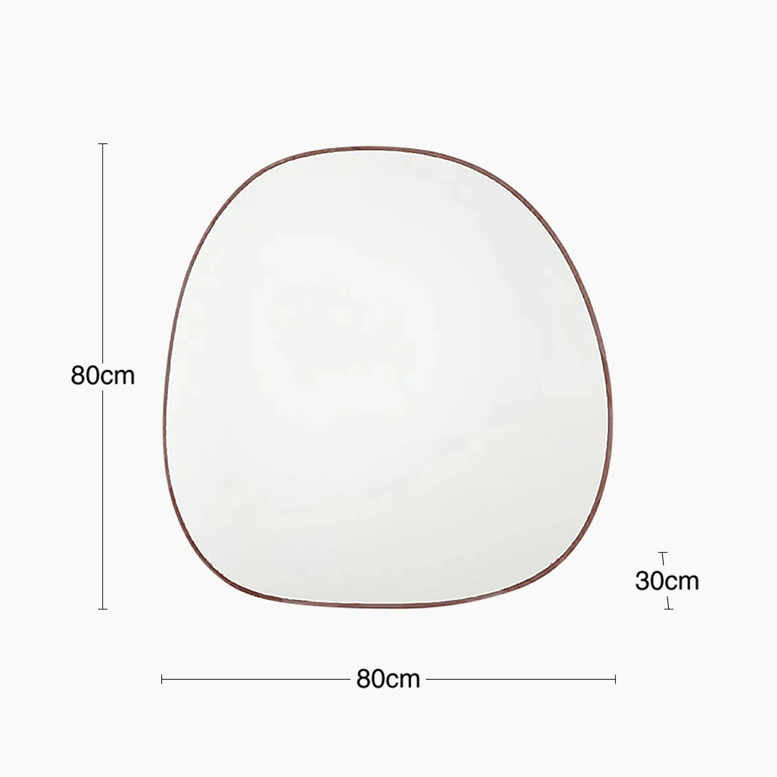 Ferne Asymmetrical Wall Mirror | Walnut
