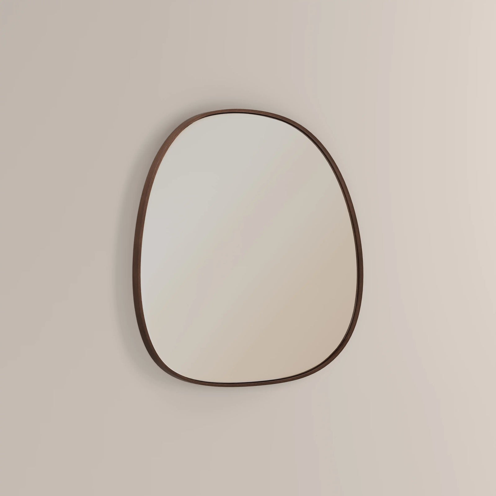 Ferne Asymmetrical Wall Mirror,  80 cm| Walnut