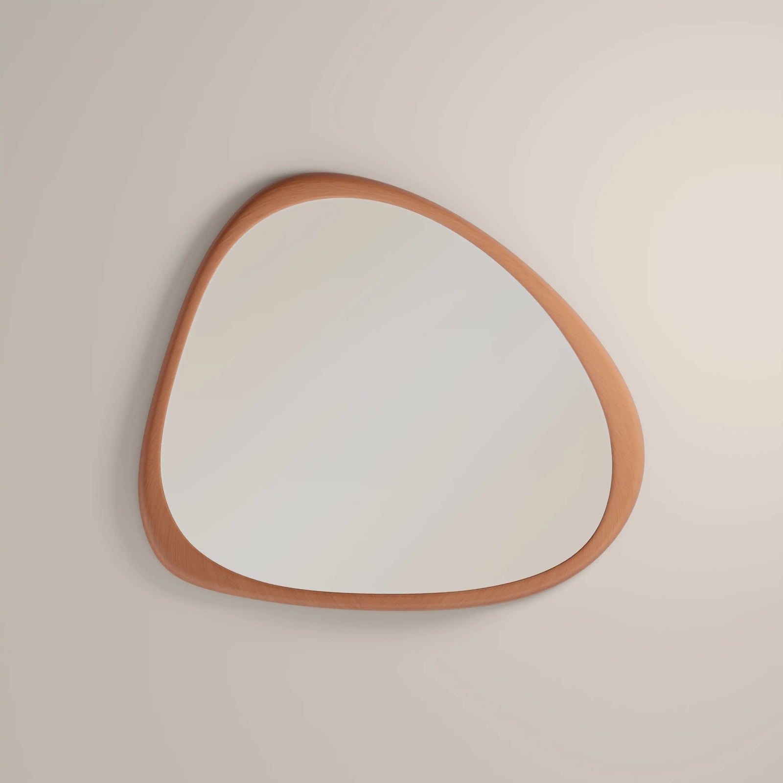 Sable Pond Wall Mirror, 94 x 76 cm | Light Walnut