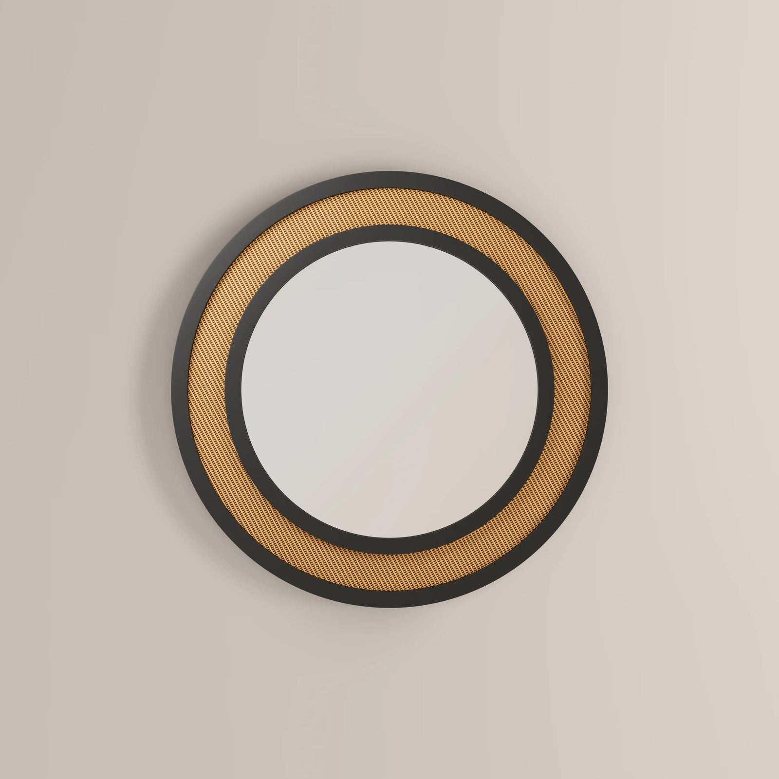 Brook Round Wall Mirror,  80 cm| Rattan