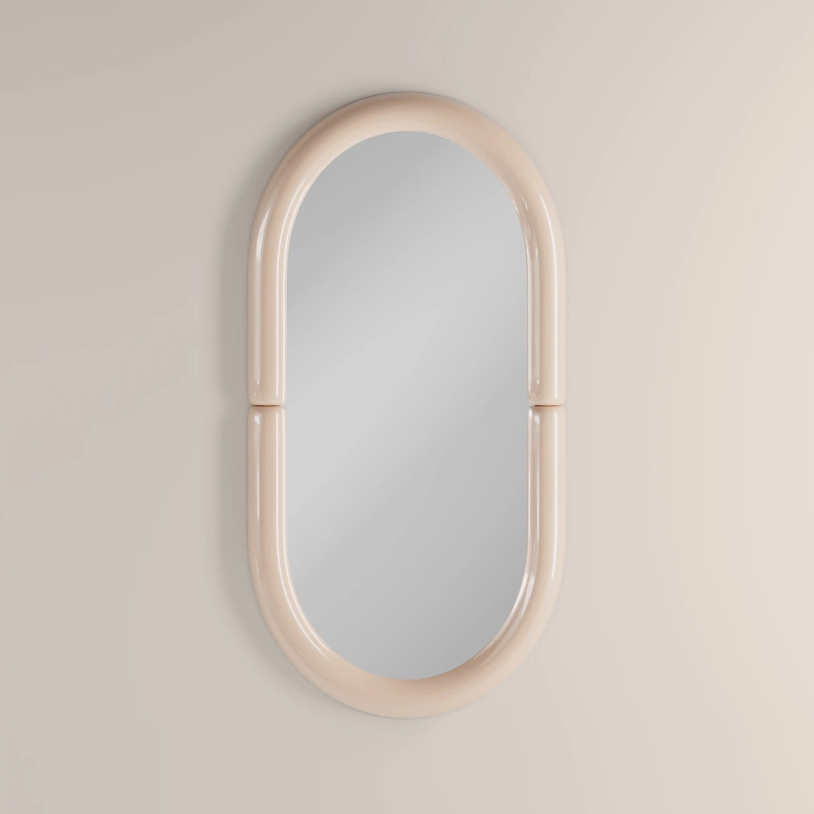 Morris Oval Full Length Mirror, 150 x 77 cm |  High Gloss Nude