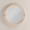 Morris Round Wall Mirror, 80 cm | High Gloss Nude