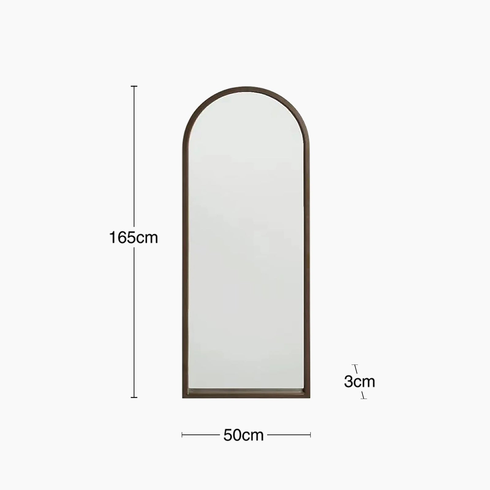Oxleigh Arch Full Length Mirror | Walnut