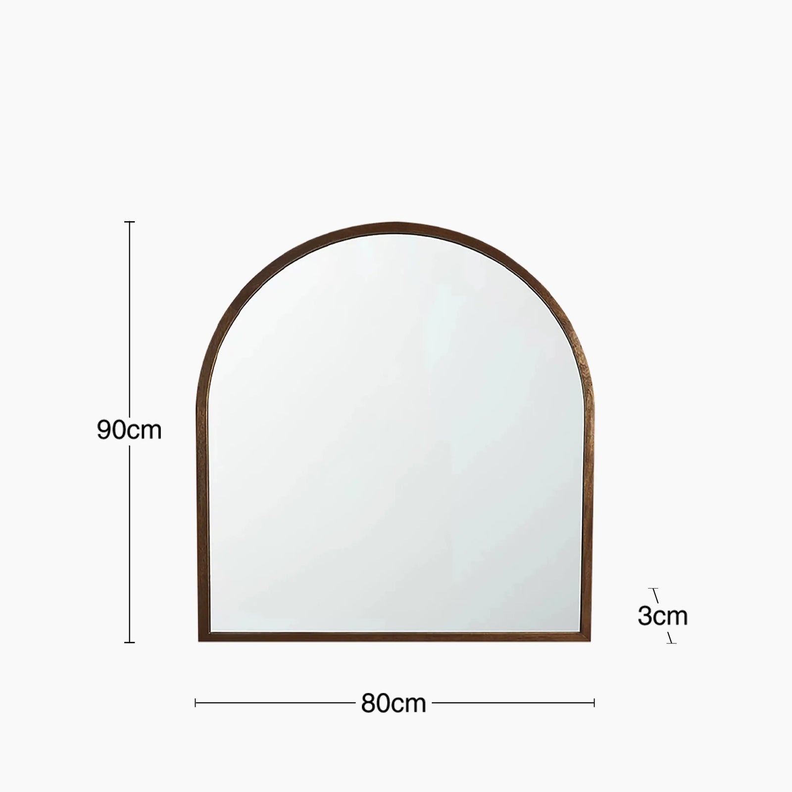 Oxleigh Arch Wall Mirror | Walnut