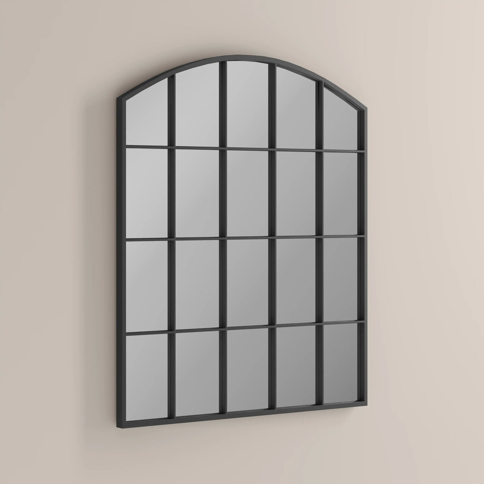Arlon Arch Wall Mirror, 90 x 80 cm | Black