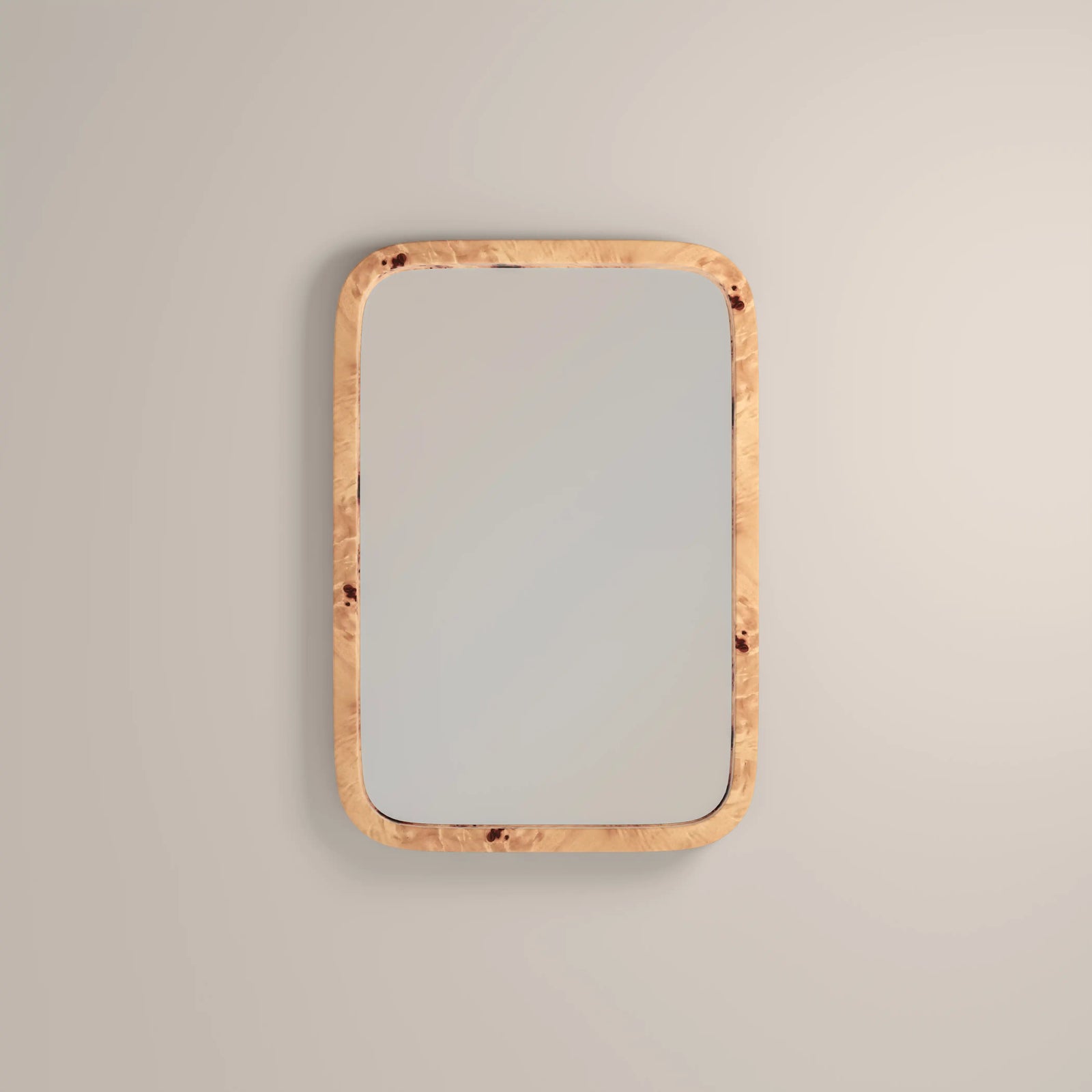 Kolson Rectangle Wall Mirror,  76 x 53 cm| Burl Wood