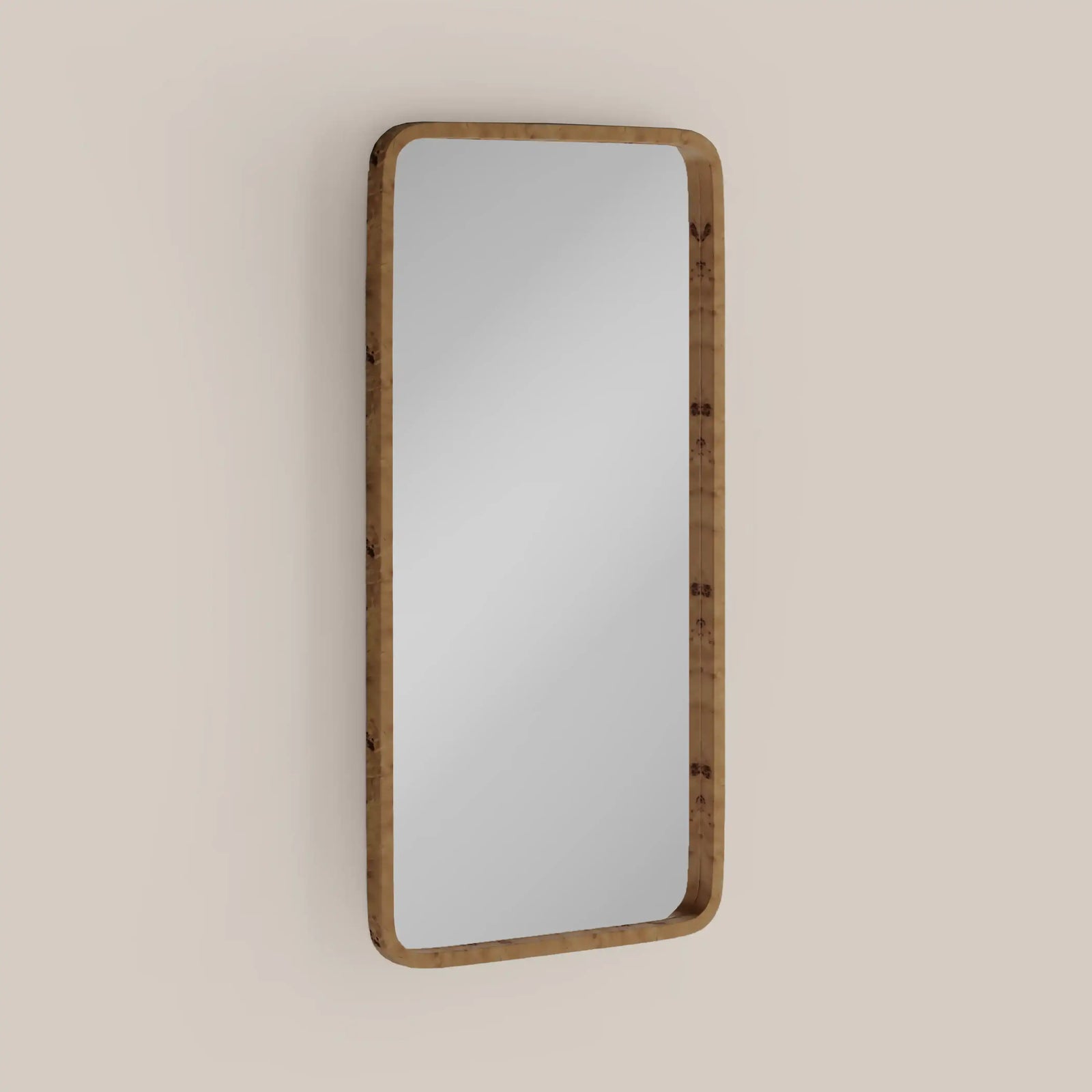 Kolson Rectangle Full Length Mirror, 153 x 77 cm | Natural Burl Wood