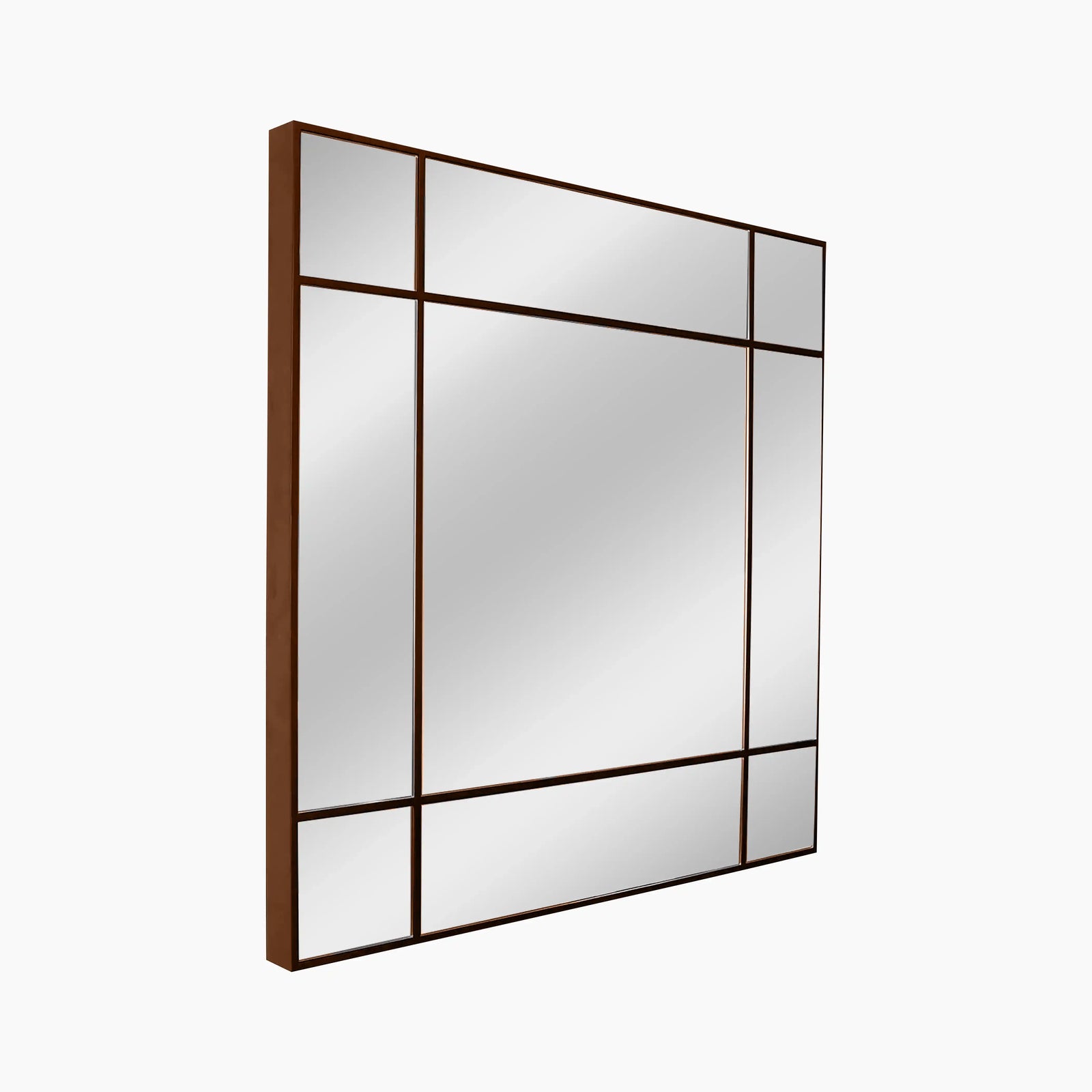 Maven Square Wall Mirror | Walnut