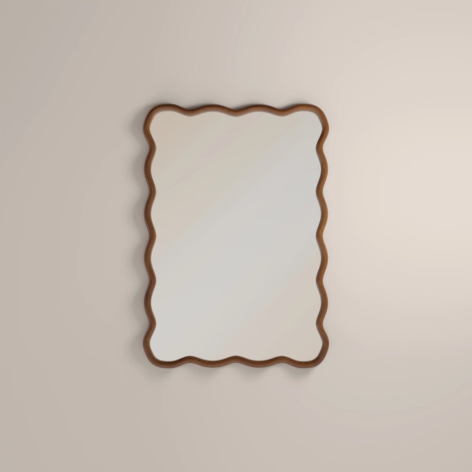 Osaka Wavy Wall Mirror | Walnut