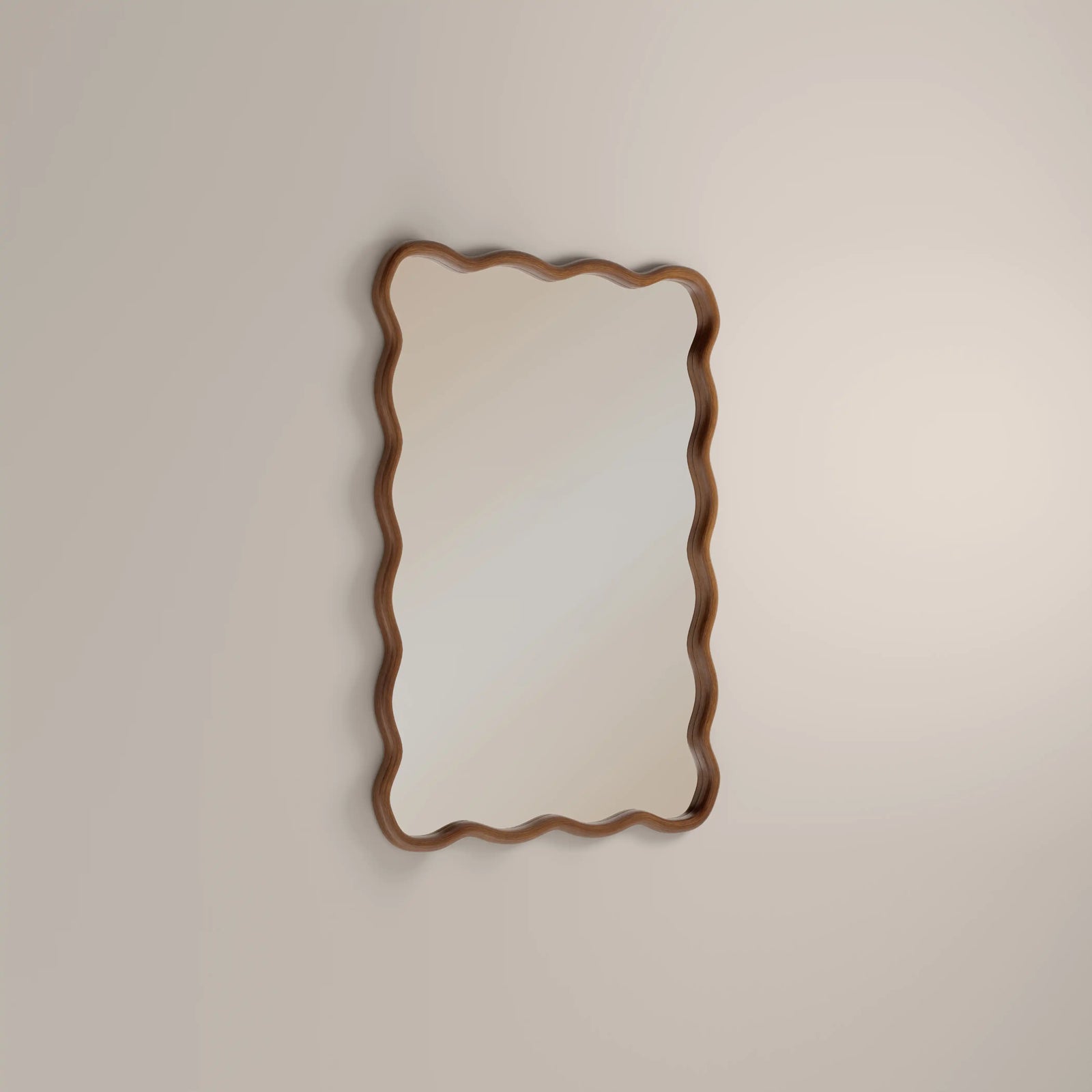 Osaka Wavy Wall Mirror | Walnut