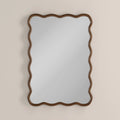 Osaka Wavy Wall Mirror, 101 x 71 cm | Walnut