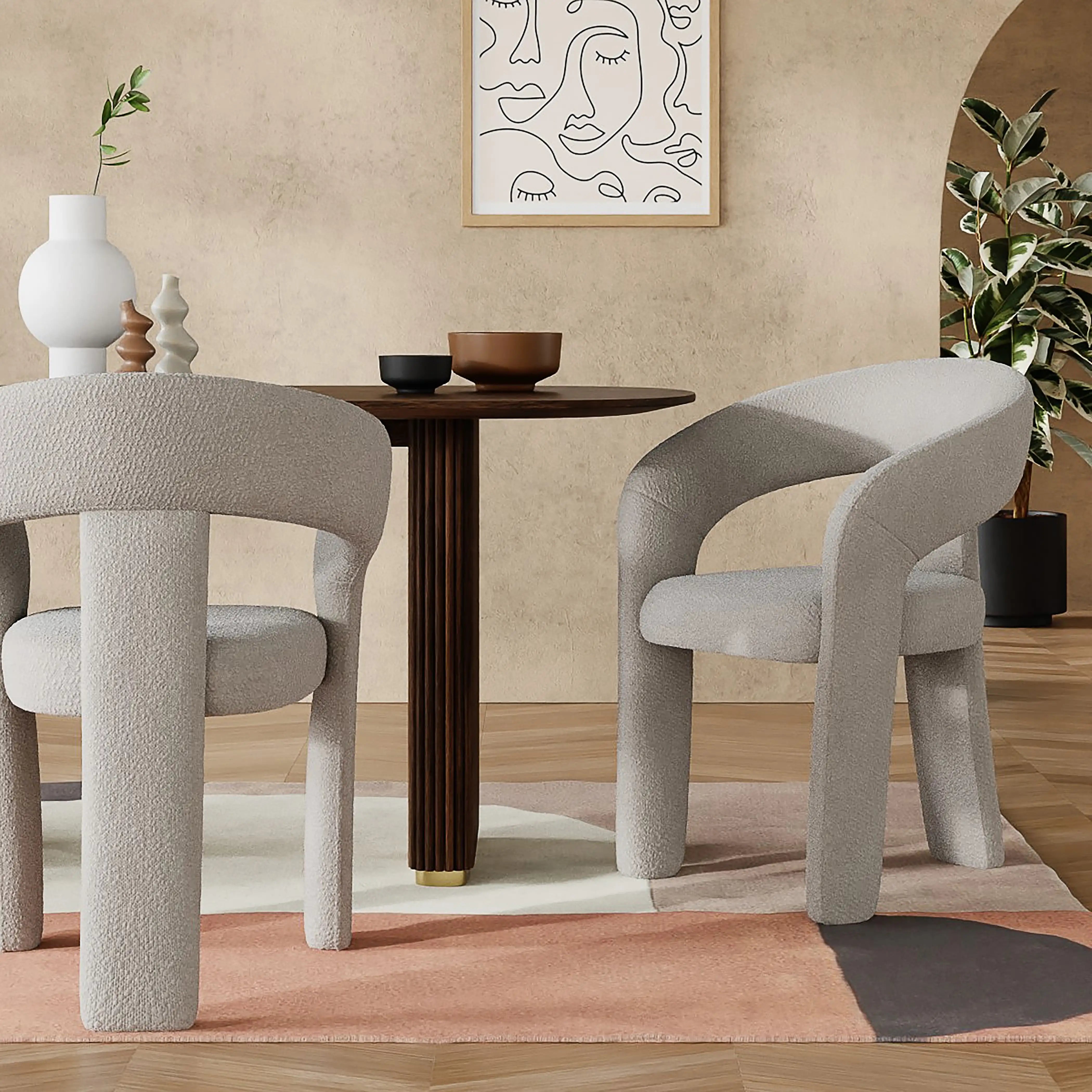 Bellamy Dining Chair Speckled Stone Sustainable Boucle Cult bellamy-dining-chair-speckled-stone-sustainable-boucle-cult