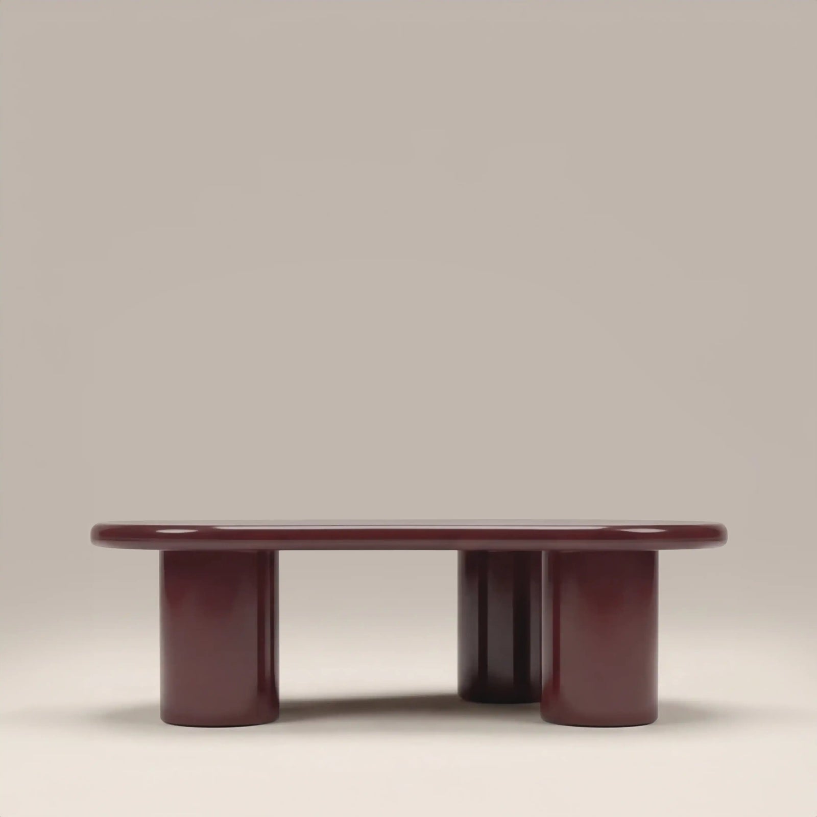 Modica Curved Coffee Table | High Gloss Cherry Red