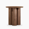 Noelle Round Wooden Side Table | Walnut