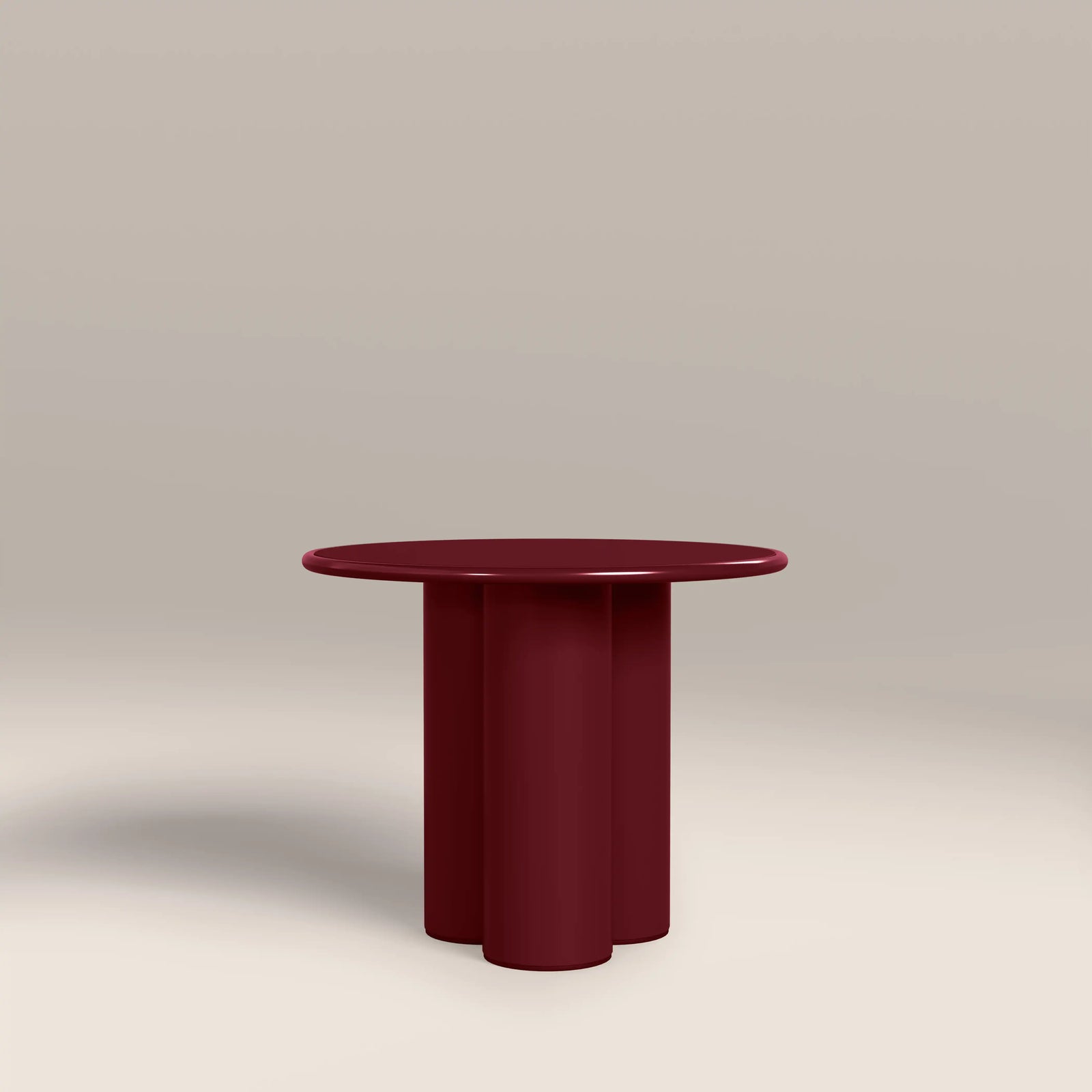 Zoey Round Side Table | Wine Red