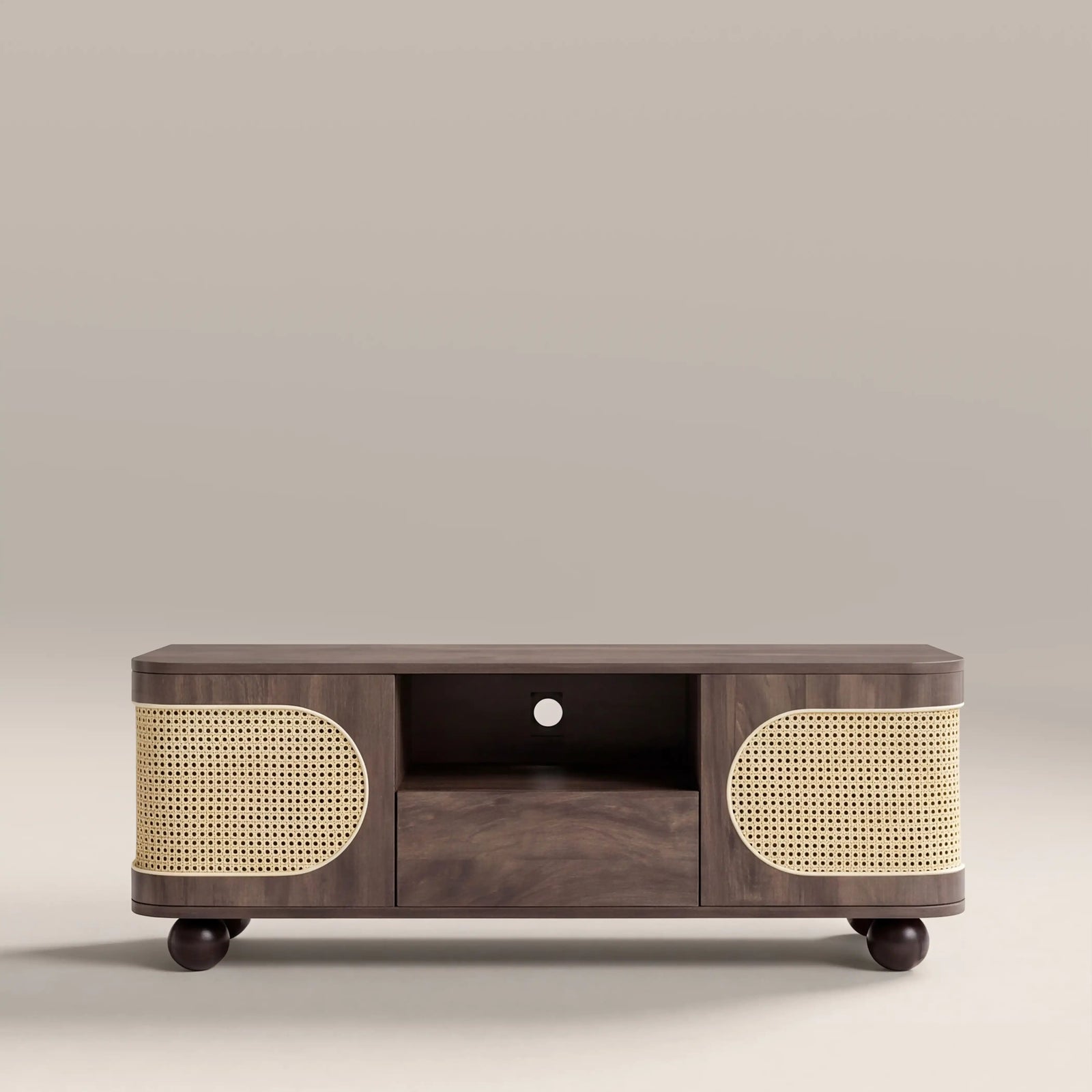 Una Wooden TV Stand | Walnut & Cane