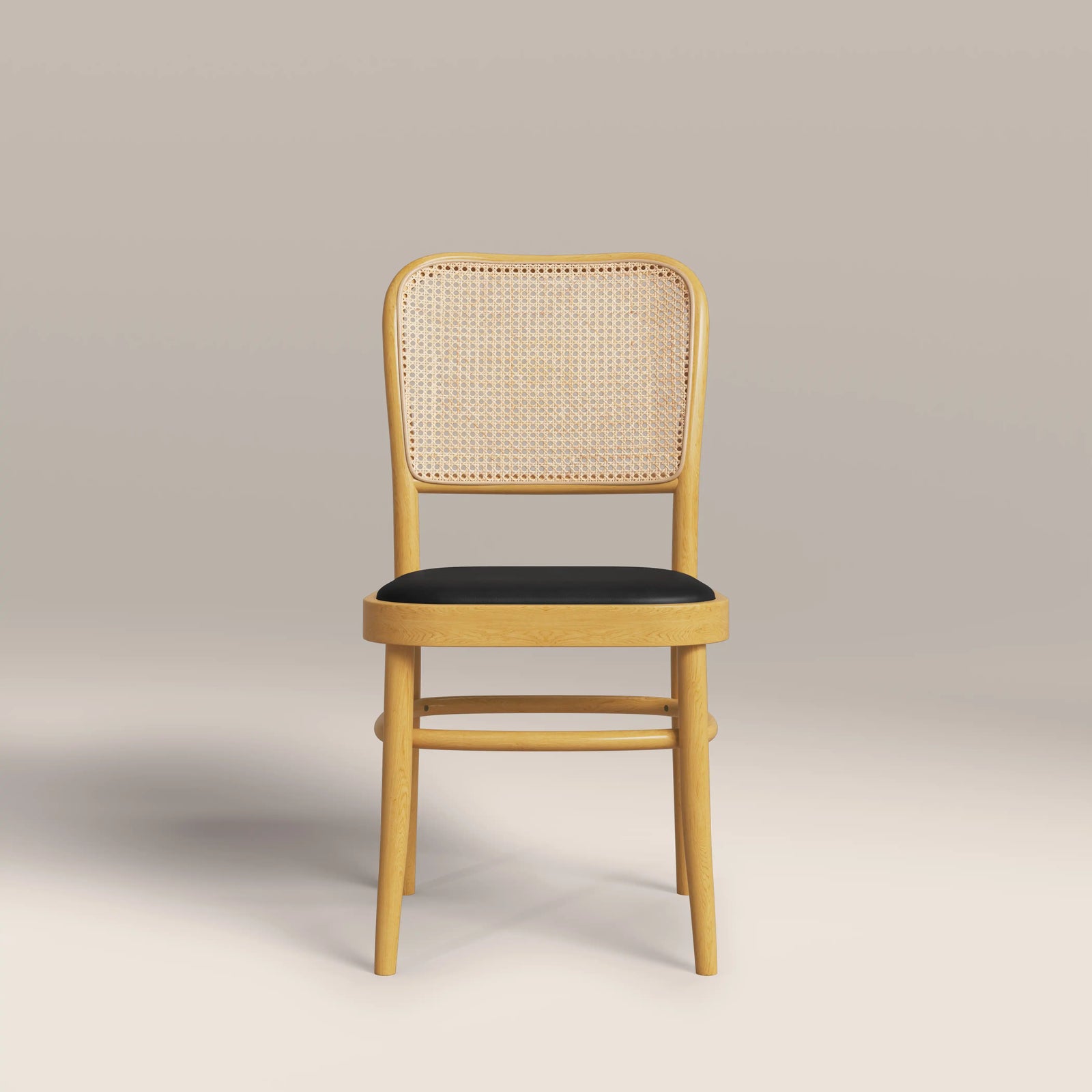 Bourne Wooden Dining Chair | Vintage Black Faux Leather & Oak