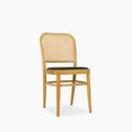 Bourne Wooden Dining Chair | Vintage Black Faux Leather & Oak