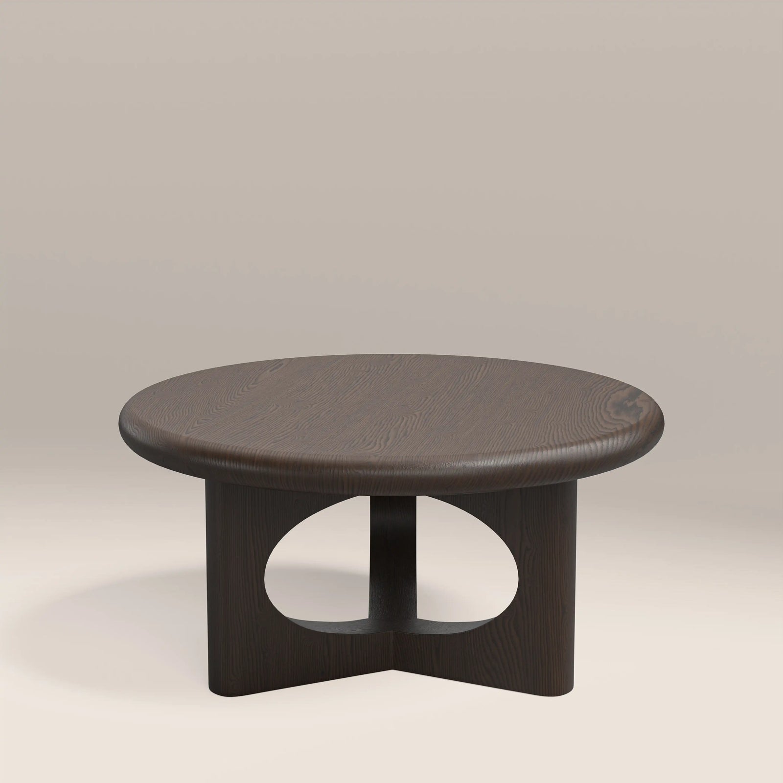 Turner Round Wooden Coffee Table | Dark Walnut