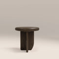 Aliza Round Wooden Side Table | Dark Walnut