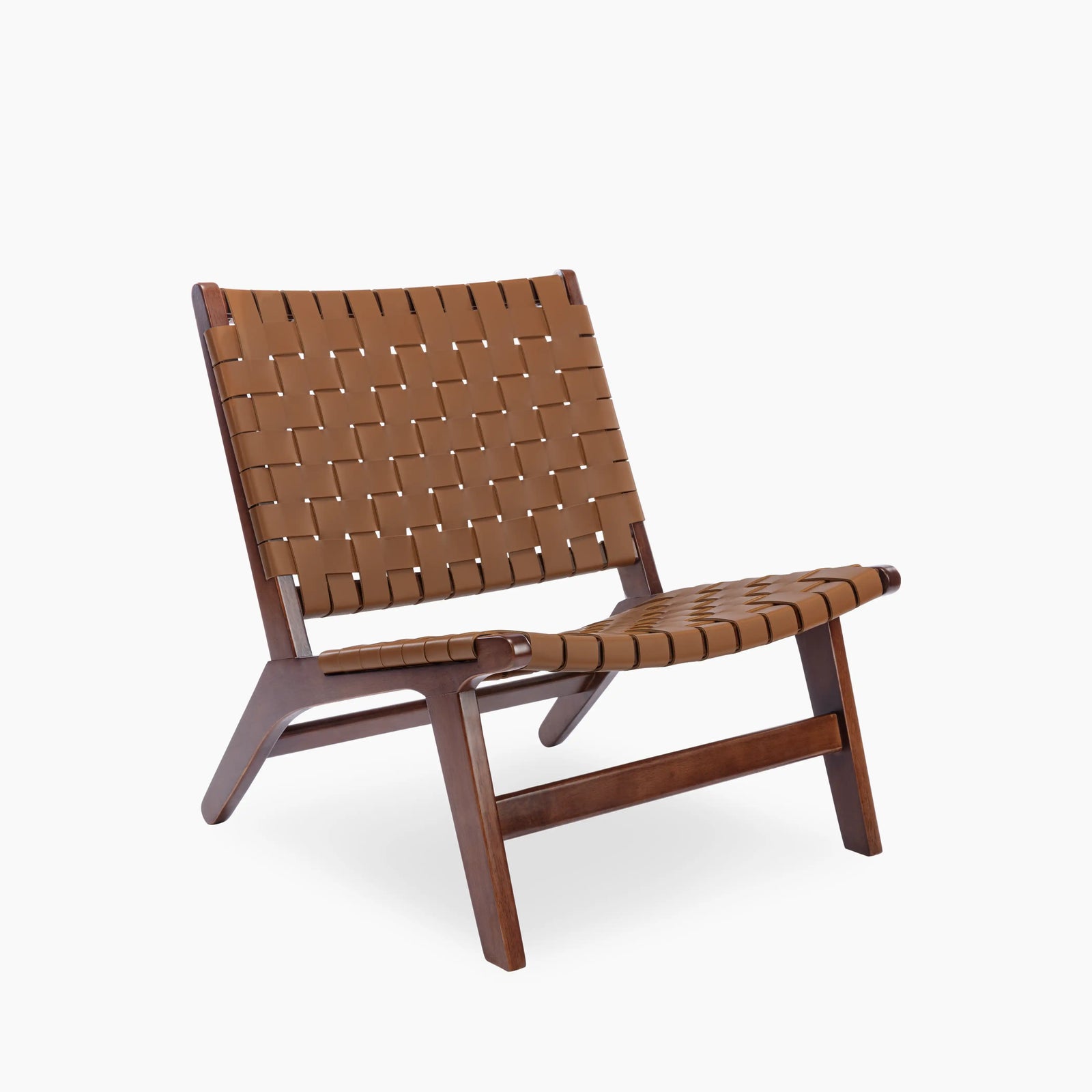 Ciarra Accent Chair | Tan Saddle Leather & Walnut