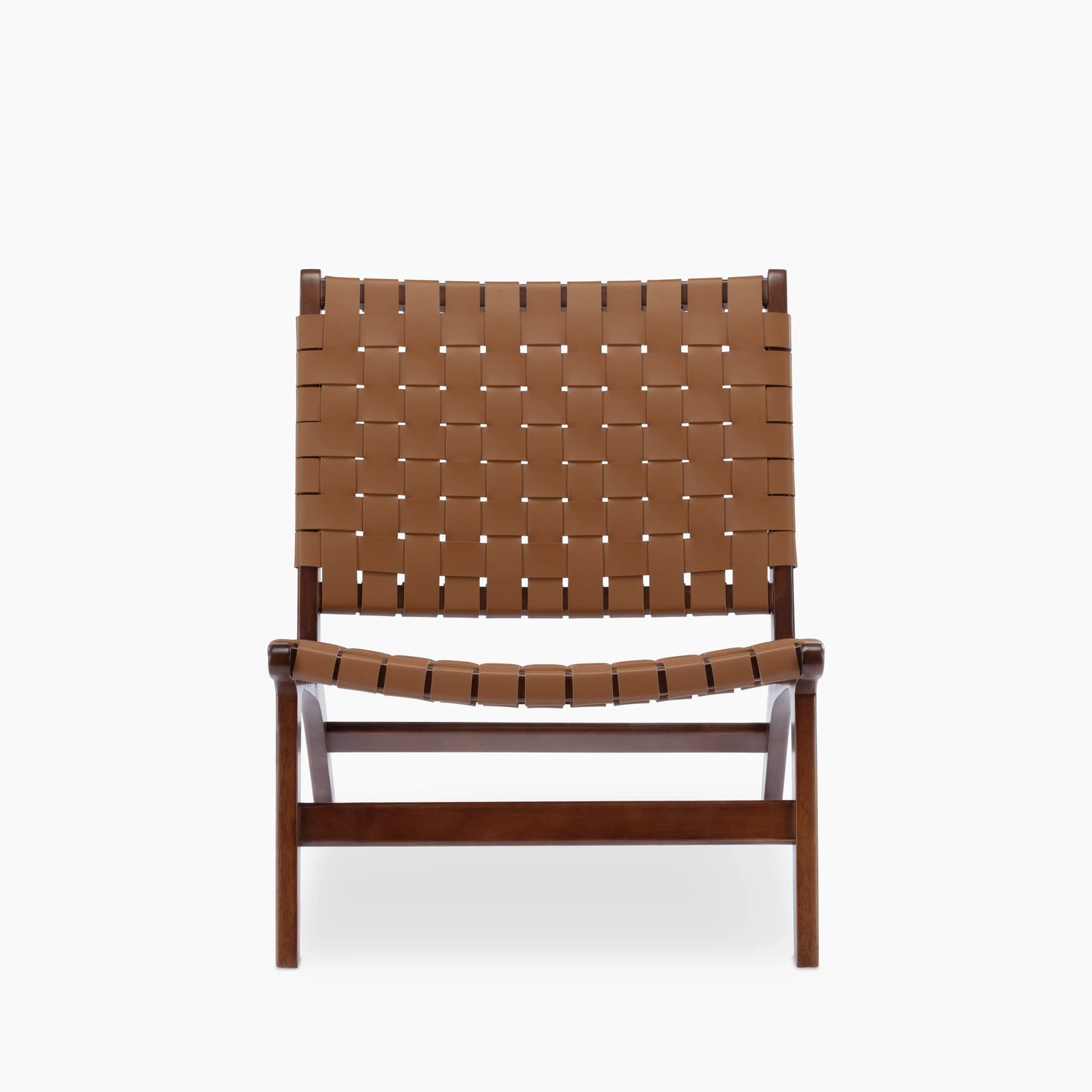 Ciarra Accent Chair | Tan Saddle Leather & Walnut