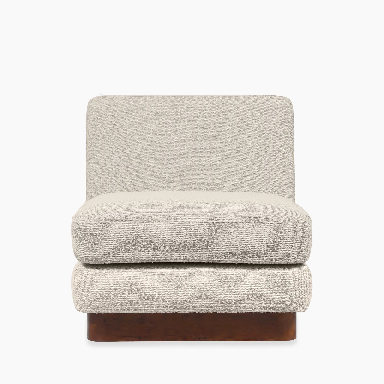 Harrison Accent Chair | Speckled Stone Sustainable Boucle & Walnut