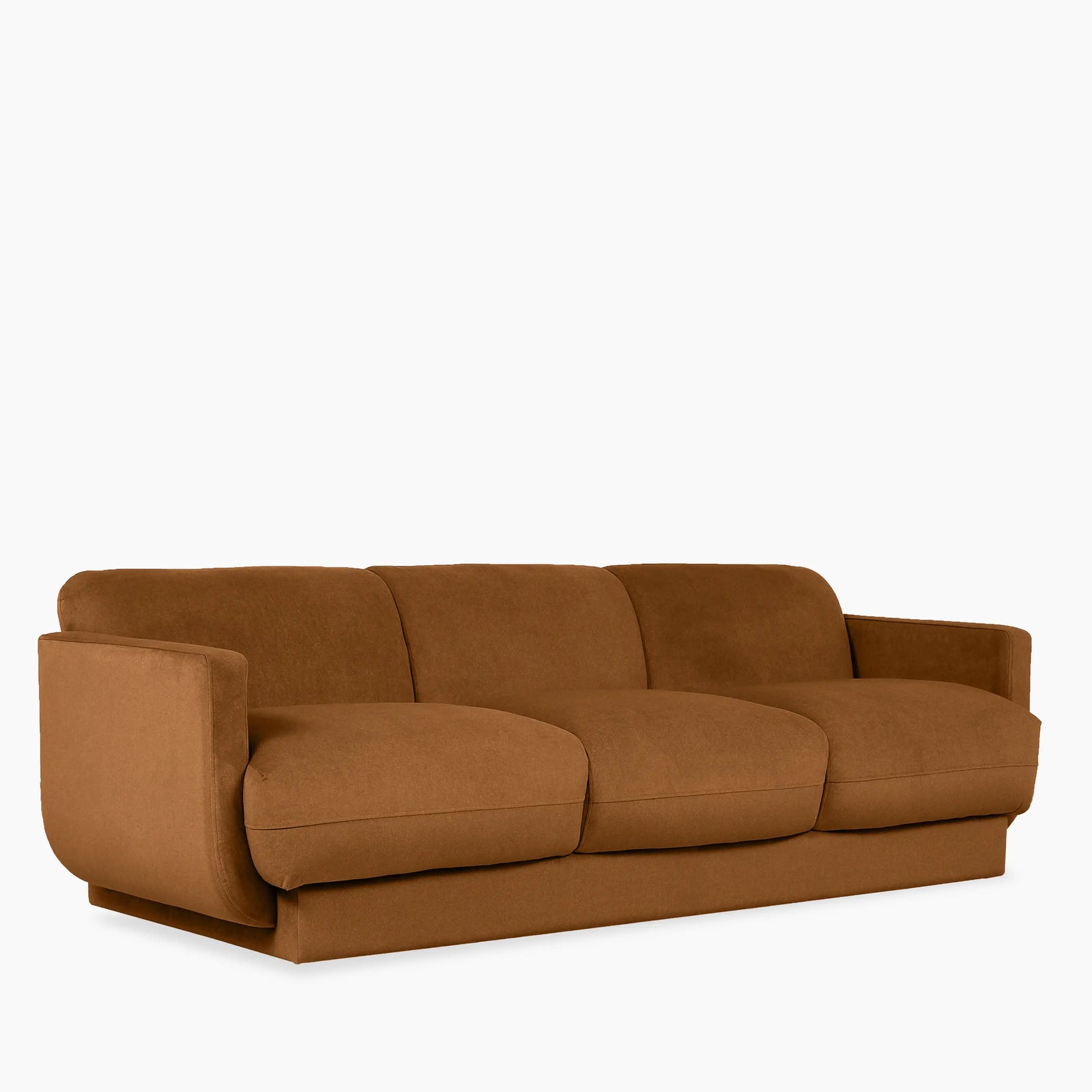 Connick 3 Seater Sofa | Caramel Sustainable Mohair Velvet