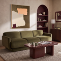 Connick 3 Seater Sofa | Moss Green Sustainable Mohair Velvet