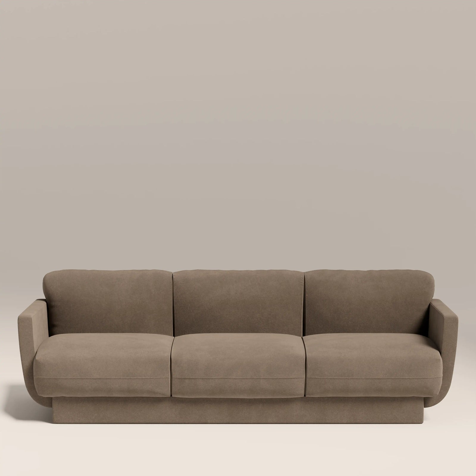 Connick 3 Seater Sofa | Truffle Brown Sustainable Mohair Velvet