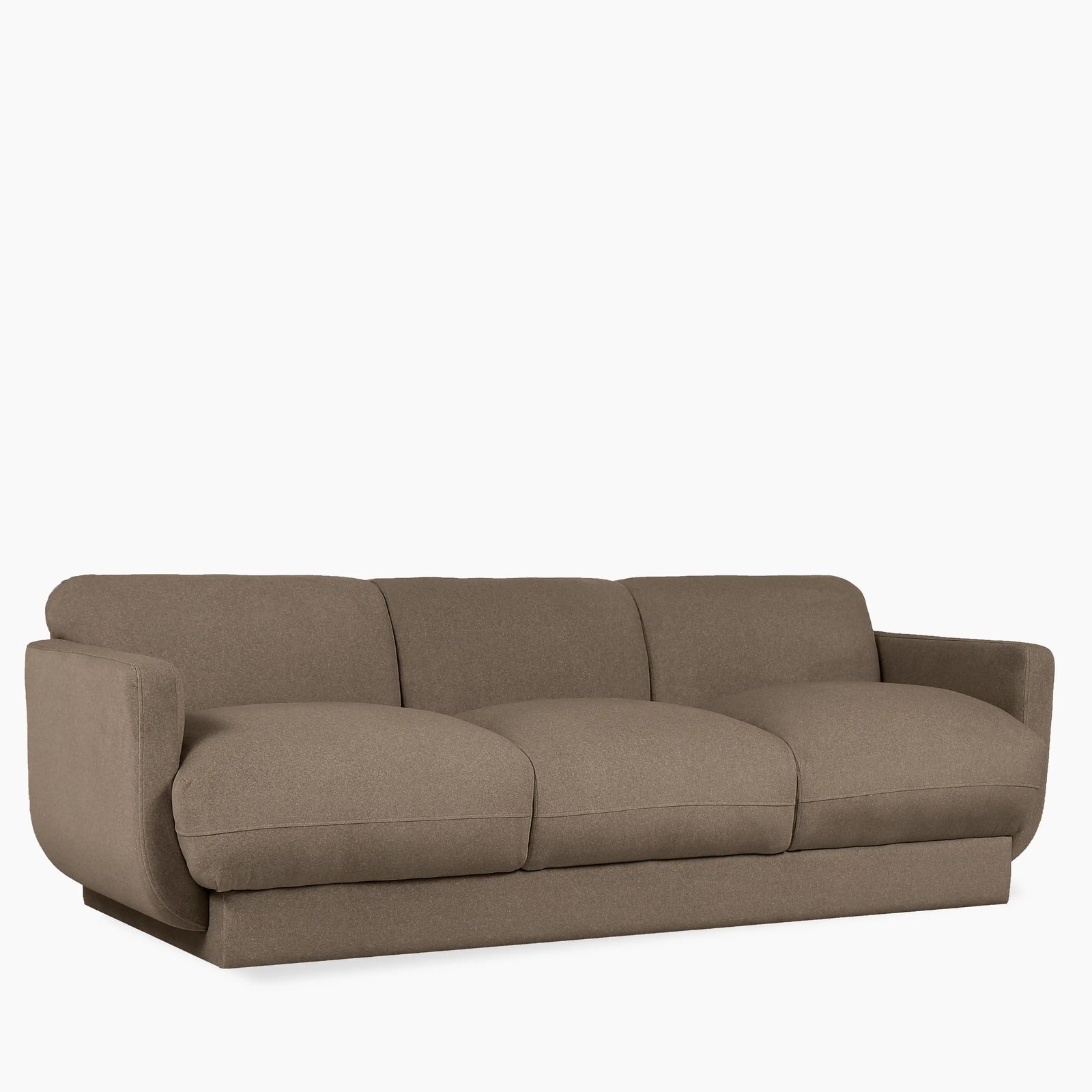 Connick 3 Seater Sofa | Truffle Brown Sustainable Mohair Velvet
