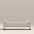 Bennett Bench | Speckled Stone Sustainable Boucle & Walnut