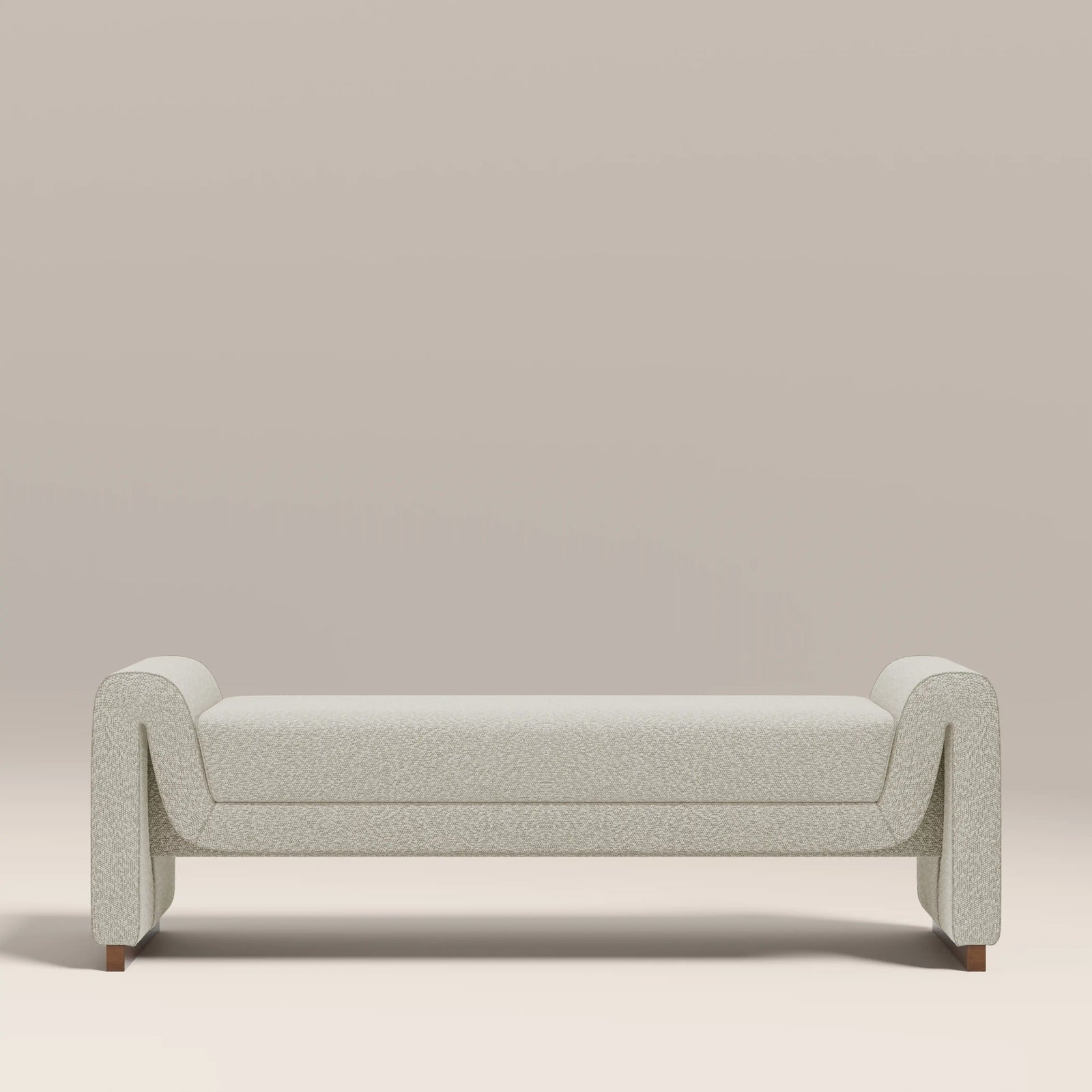 Bennett Bench | Speckled Stone Sustainable Boucle
