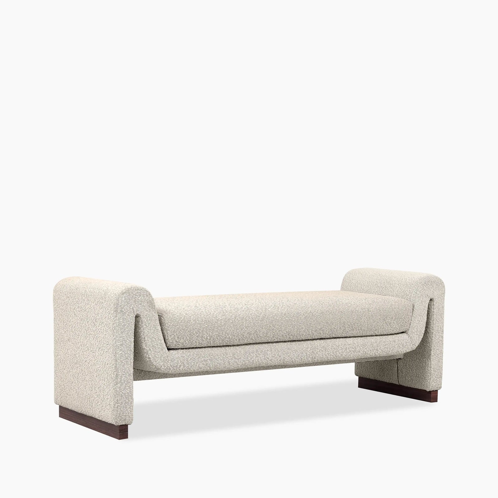 Bennett Bench | Speckled Stone Sustainble Boucle