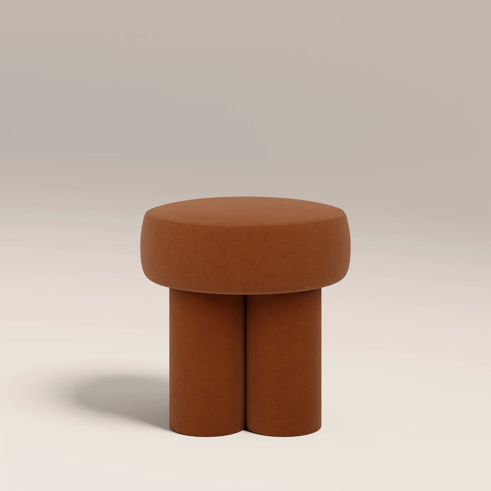 Ayla Pouffe | Rust Orange Fabric