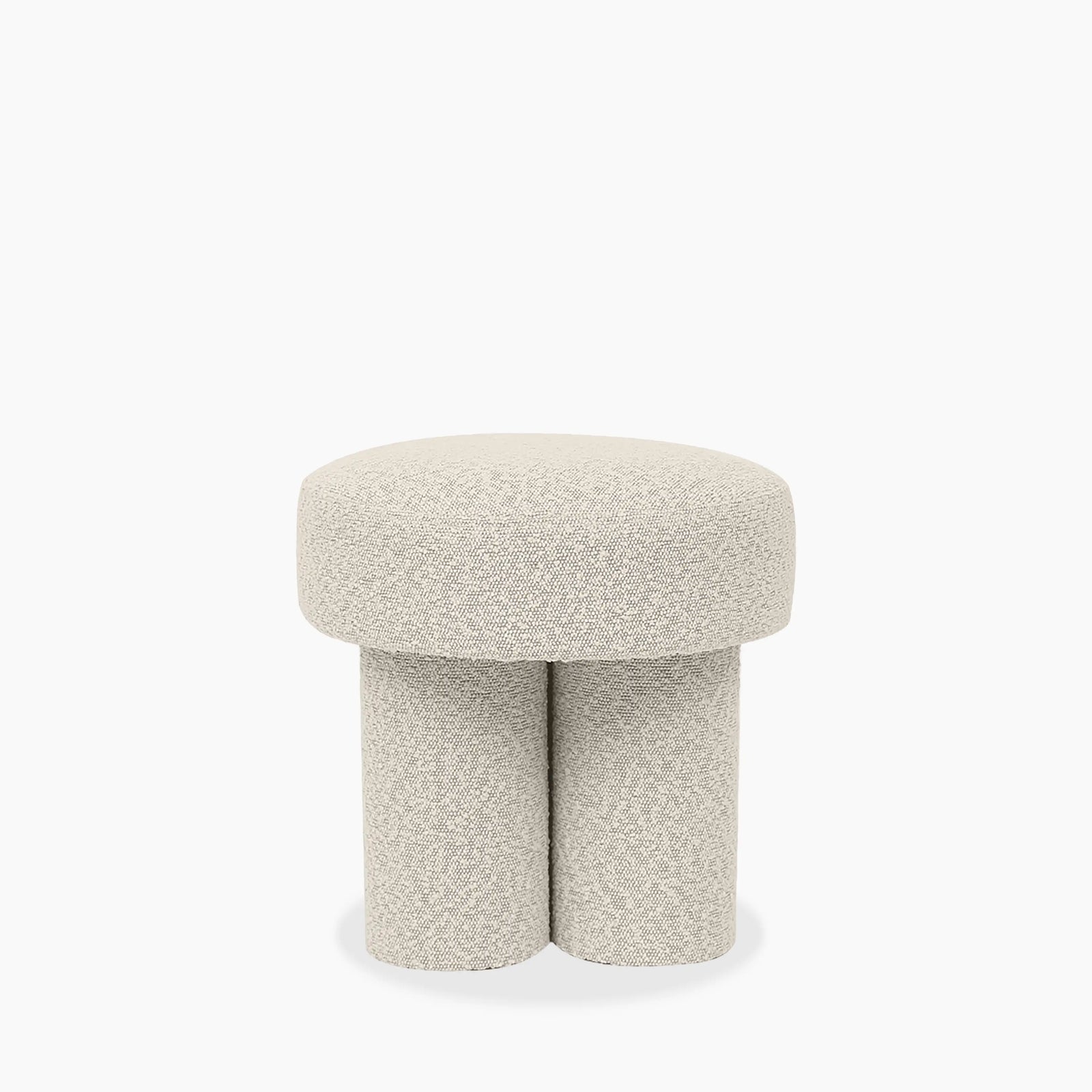Ayla Pouffe | Speckled Stone Sustainable Boucle