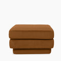 Carrell Ottoman | Caramel Sustainable Mohair Velvet